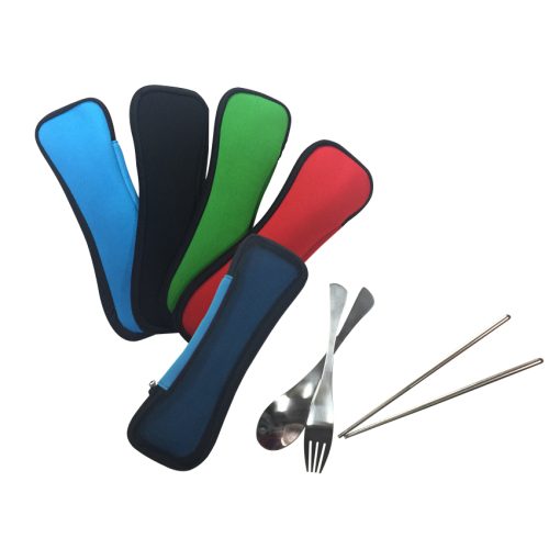 Cutlery Set In Neoprene Pouch (LS0003)