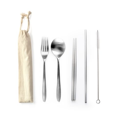 5 PCS Cutlery Set with Straw (LS0078)