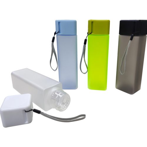 450ml Square Frosted Water Bottle - BPA Free (LS0093)