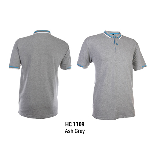 Honeycomb Cotton Polo T with Tipping (AW0082) - Image 2
