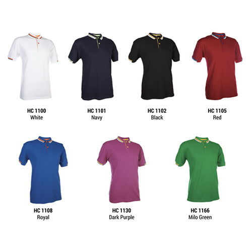 Honeycomb Cotton Polo T with Tipping (AW0082) - Image 3