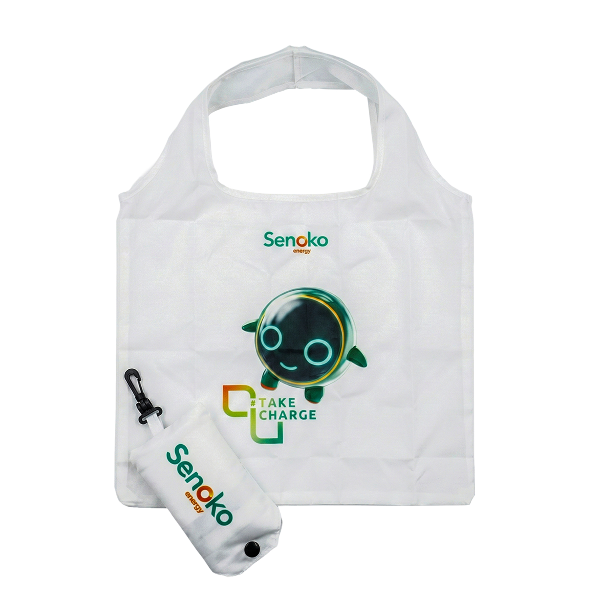 Foldable Tote Bag with Pouch Clip (B0213)