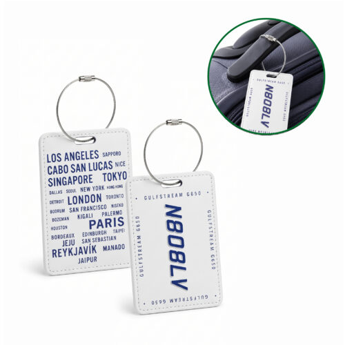 PU Luggage Tag with Metal Hook (TA0090)